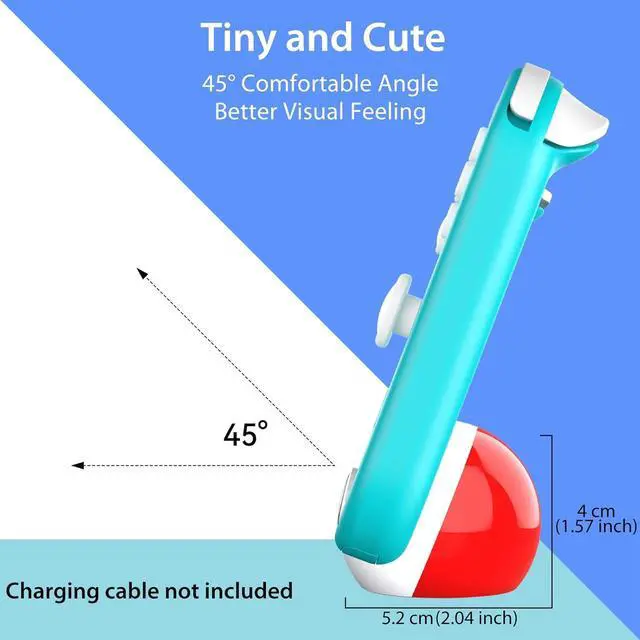 Alt view image 3 of 7 - Antank Tiny Charging Stand Compatible with Nintendo Switch/Switch Lite/Switch OLED, Portable Cute Switch Dock Station with USB-C Port for Switch Games, No Projection, Red&White