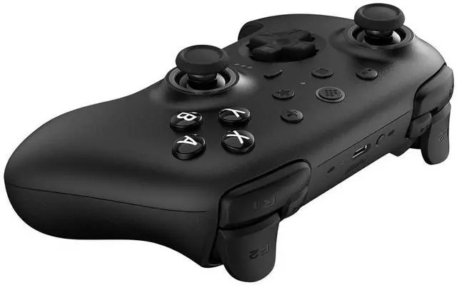 Alt view image 3 of 7 - 8Bitdo Ultimate 2 Bluetooth Controller with TMR Joysticks, Switchable Hall Effect/Tactile Triggers, Vibration, Motion Control, RGB Fire Ring and Back Buttons for Switch/Switch 2 & Windows PC - Black