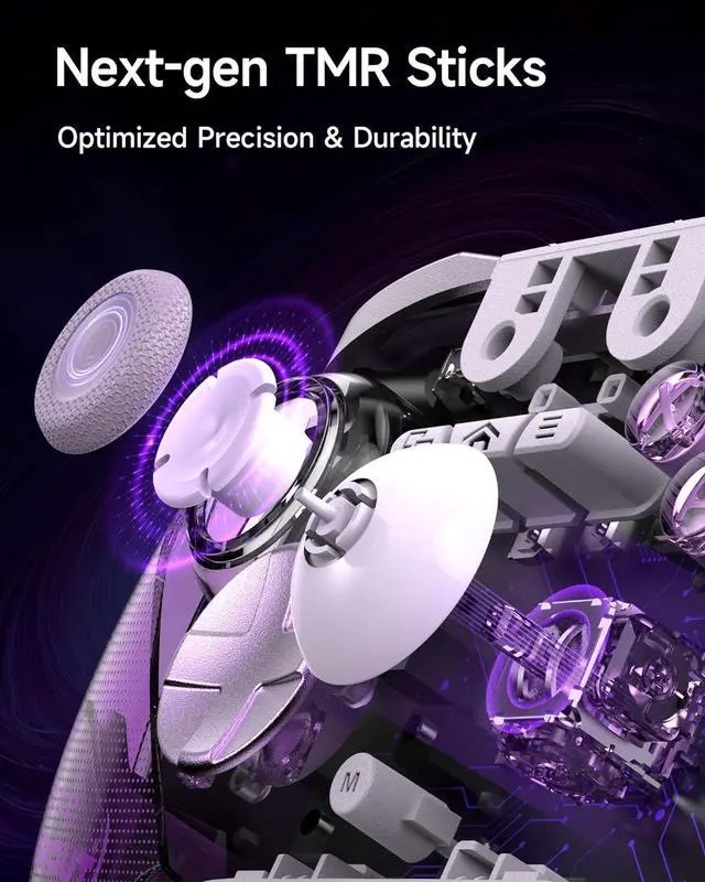 Alt view image 5 of 7 - EasySMX D10 PC Controller - Elite Wireless Bluetooth Pro Controller with TMR Joystick, Dual-Mode Triggers & Full Mechanical Buttons, 1000Hz Polling Rate, RGB Lighting for PC/Switch/Android/iOS