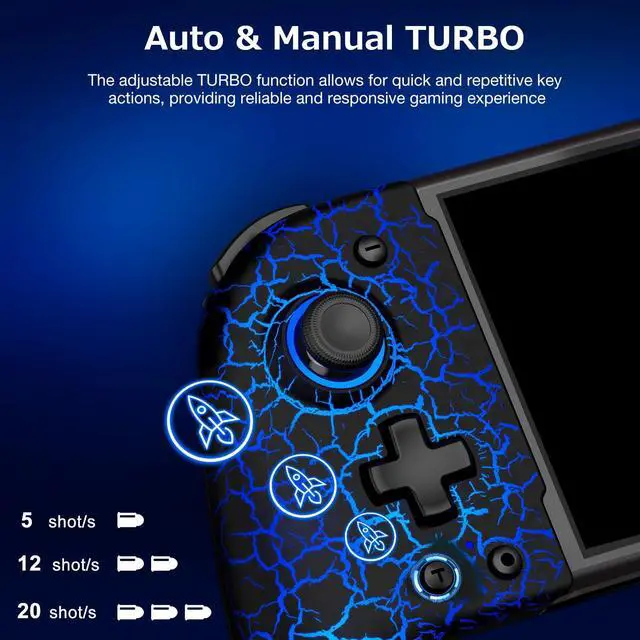 Alt view image 7 of 7 - Spican Switch Controllers for Nintendo Switch/OLED, Hall Effect Wireless Pro Controller One-Piece Joypad, Full-Size Ergonomic Handheld Mode Gamepads with Battery/Turbo/Programming
