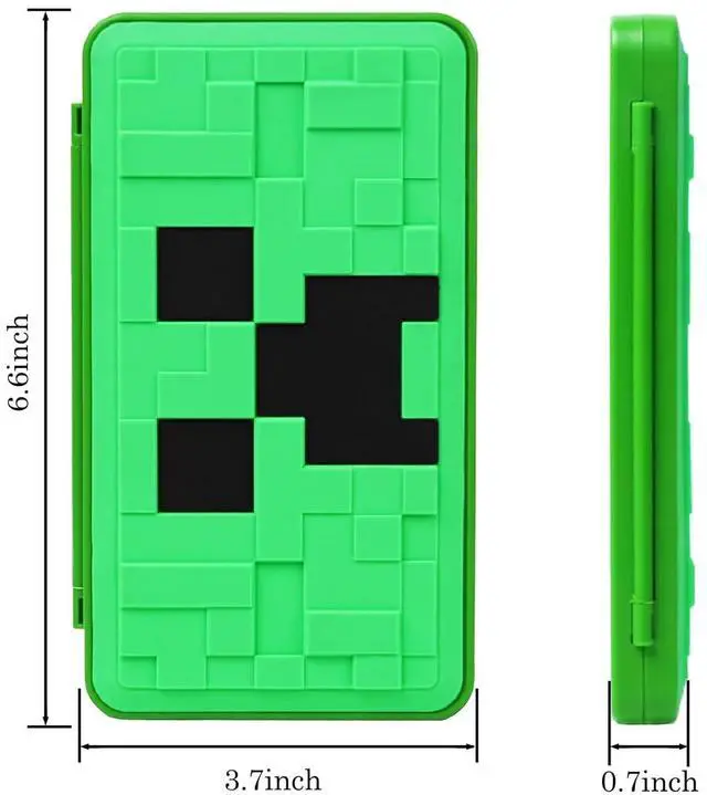 Alt view image 7 of 7 - TIKOdirect Game Card Case for Nintendo Switch 2 / Switch / SD Cards, Storage 24 Switch Game Cards Portable Holder Pretty Cute Hard Shell with Magenic Closure, Green
