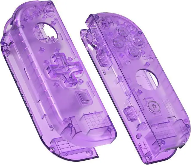 Main image of eXtremeRate Clear Atomic Purple Joycon Handheld Controller Housing (D-Pad Version) with Full Buttons, DIY Replacement Shell Case for Nintendo Switch & Switch OLED Joy-Con  Console Shell NOT Included