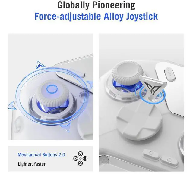 Alt view image 2 of 7 - FLYDIGI APEX 4 Wireless PC Controller Forceflex Joystick Forceadapt Trigger 1000Hz Report Rate Full-Color LCD Display 1500mAh Battery Stereo Vibration PC/Switch/Switch2/TV/Android/Laptop