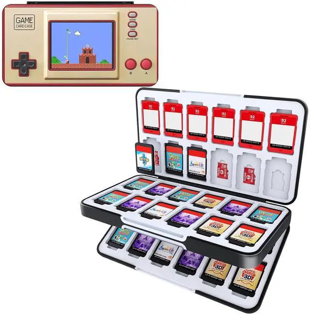 Main image of HEIYING Game Card Case for Nintendo Switch & OLED,Customized Pattern Switch Lite Game Storage Case with 48 Games Cards Slots and 24 Micro SD Cards Slots