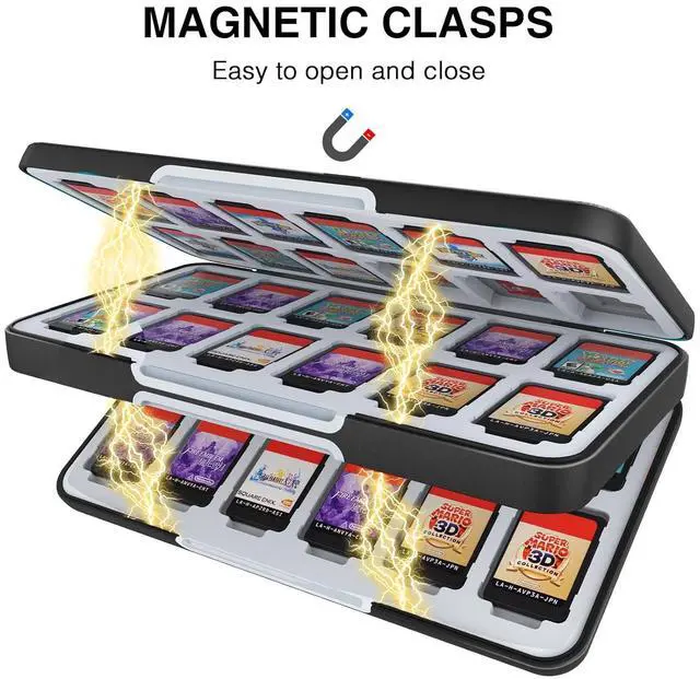 Alt view image 3 of 7 - HEIYING Game Card Case for Nintendo Switch & OLED,Customized Pattern Switch Lite Game Storage Case with 48 Games Cards Slots and 24 Micro SD Cards Slots