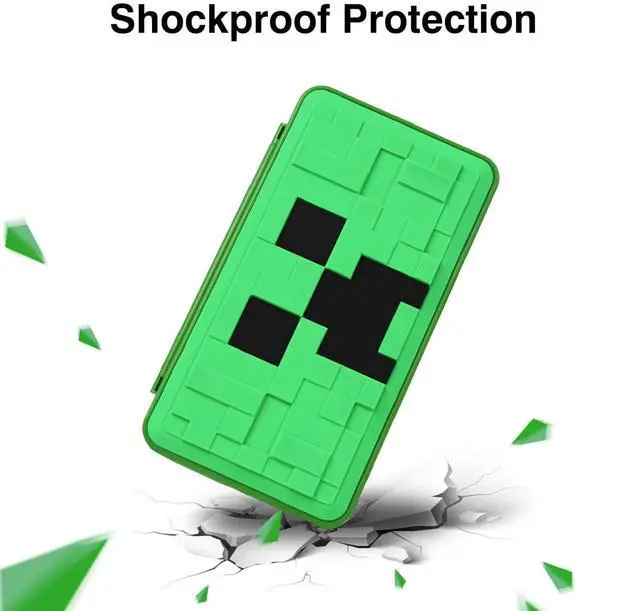Alt view image 3 of 7 - TIKOdirect Game Card Case for Nintendo Switch 2 / Switch / SD Cards, Storage 24 Switch Game Cards Portable Holder Pretty Cute Hard Shell with Magenic Closure, Green
