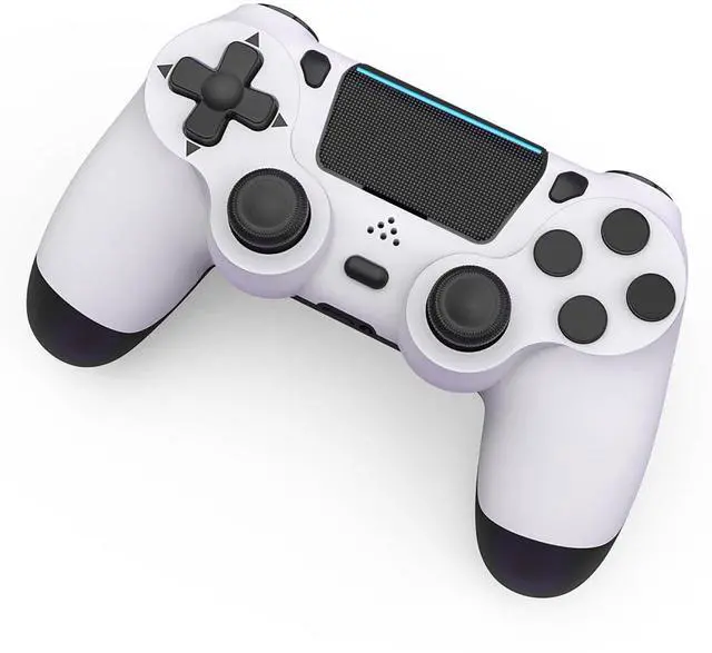 Alt view image 3 of 6 - MOVONE Wireless Controller for PS4,Dual Vibration Game Joystick/Motion Sensing/Touchpad/Speaker/3.5mm Headphone,Compatible with PS4/Slim/Pro Console/PC(white+black)