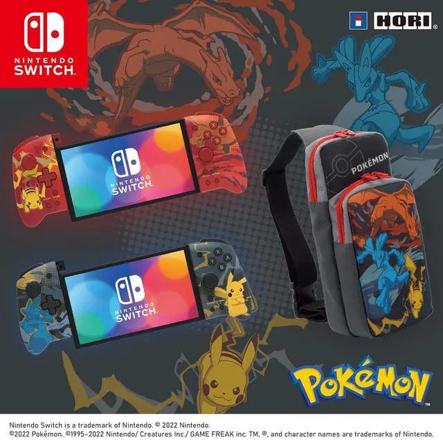Alt view image 5 of 5 - HORI Nintendo Switch Split Pad Pro (Pikachu & Charizard) - Ergonomic Controller for Handheld Mode - Officially Licensed by Nintendo & Pokémon