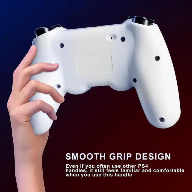 Alt view image 7 of 7 - KDYGPDCT 2 Pack Wireless Controller for PS4/Pro/PS3,Wireless Remote Gamepad with 1000mAh Battery | Double Shock | Audio | 6-Axis Motion Sensor | Share Button (Red + Blue)