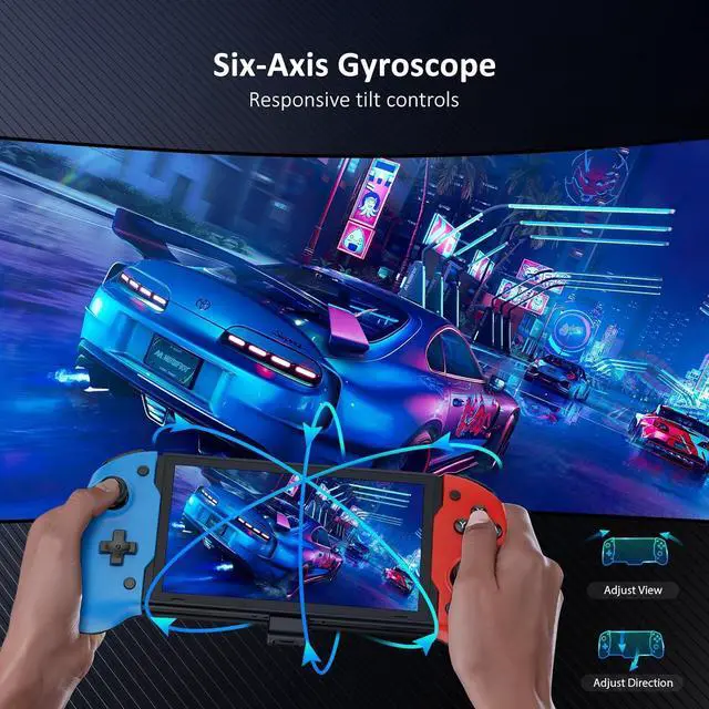 Alt view image 4 of 7 - NexiGo Hall Effect Gripcon (No Drift, No Deadzone) with Hall Sensing Joystick for Nintendo Switch/Switch OLED, Ergonomic Handheld Mode, 6-Axis Gyro, Mapping Function, Classic