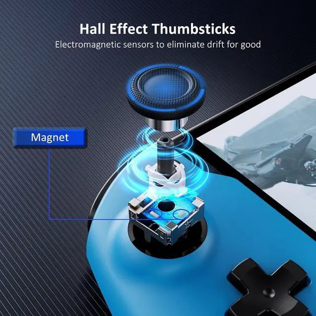 Alt view image 2 of 7 - NexiGo Hall Effect Gripcon (No Drift, No Deadzone) with Hall Sensing Joystick for Nintendo Switch/Switch OLED, Ergonomic Handheld Mode, 6-Axis Gyro, Mapping Function, Classic