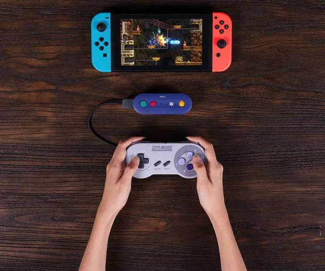 Alt view image 7 of 7 - 8Bitdo Gbros. Wireless Adapter for Nintendo Switch (Works with Wired GameCube & Classic Edition Controllers) - Nintendo Switch