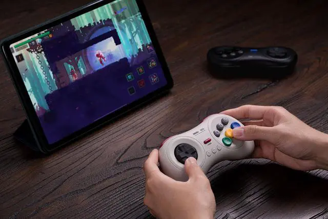 Alt view image 7 of 7 - 8Bitdo M30 Wireless Bluetooth Controller Retro Gamepad for Switch, PC Windows, MacOS, Android, Raspberry Pi with Sega Genesis & Sega Mega Drive Style (White)