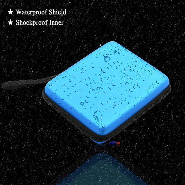 Alt view image 3 of 7 - ADVcer 2DS Case, EVA Waterproof Hard Shield Protective Carrying Case with Hand Wrist Strap and Double Zipper Compatible with Nintendo 2DS (Blue)