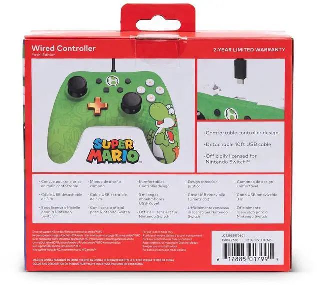 Alt view image 3 of 7 - PowerA Wired Yoshi Gamepad Controller for Nintendo Switch