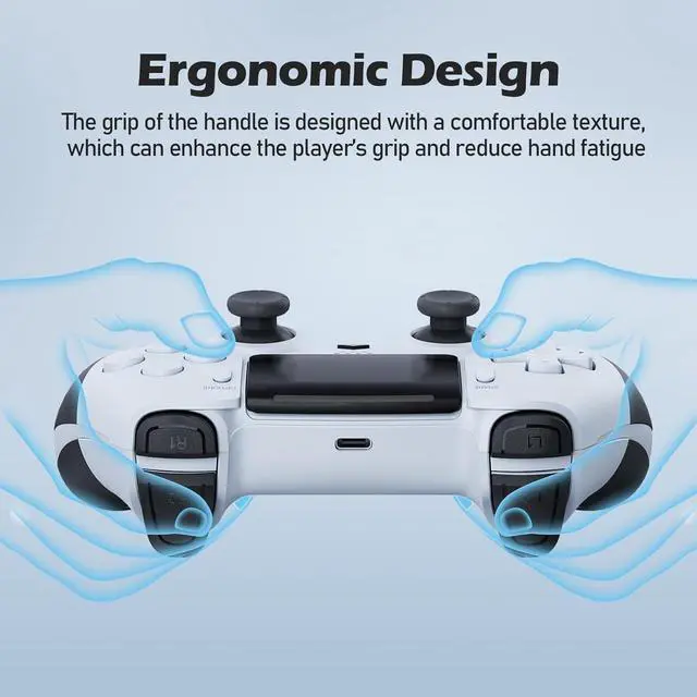 Alt view image 3 of 7 - CHEREEKI Wireless Controller for PS4 with 2 Macro Buttons, 3.5mm Audio and Turbo Function, 6-Axis Motion Control, Dual Vibration, Gamepad Joystick for PS-4, Compatible with PS-4, Slim, Pro