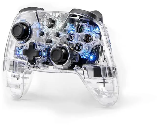 Main image of TPARTS Wireless Game Controller for Tesla Model 3/Y/S/X, Multi-Device Crystal Clear Controller with 7-Colors LED Mode Special Programmed and Design For Tesla/Switch/STEAM Deck/PC(1 pc)