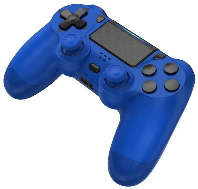 Alt view image 2 of 6 - TIANHOO Wireless Controller compatible with PS4, with Vibration Feedback, Motion Sensing, Touchpad, Light Bar, Share, Speaker, 3.5mm Headphone Jack (Blue)