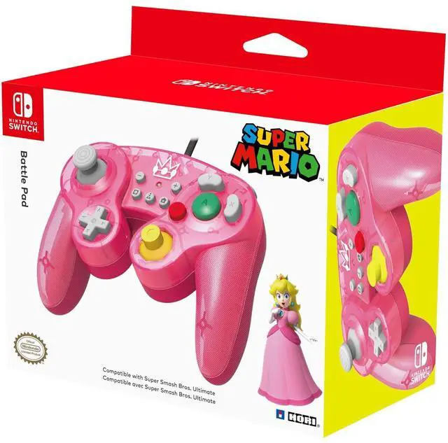 Alt view image 2 of 4 - HORI Nintendo Switch Battle Pad (Peach) GameCube Style Controller Officially Licensed By Nintendo - Nintendo Switch