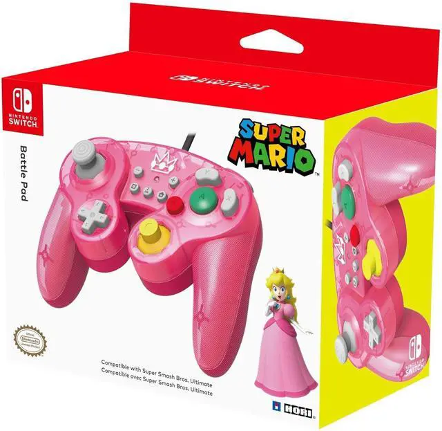 Alt view image 3 of 4 - HORI Nintendo Switch Battle Pad (Peach) GameCube Style Controller Officially Licensed By Nintendo - Nintendo Switch