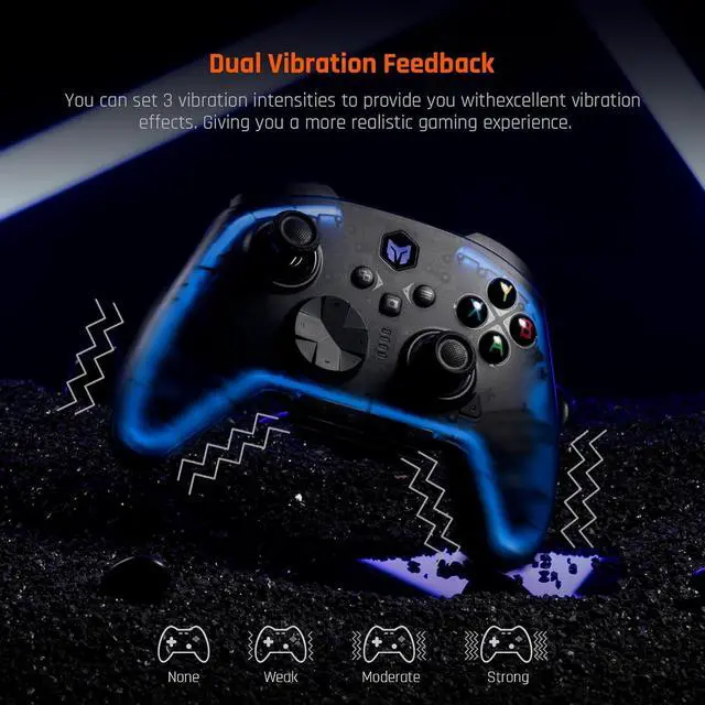 Alt view image 4 of 7 - BIGBIG WON Wireless Switch Controllers for Nintendo Switch/PC Windows/Android/IOS, Bluetooth Wired PC Game Controller With 6-Axis Gyro/Vibration/Turbo/NFC/Wake-Up, Gaming Controller with Charging Dock