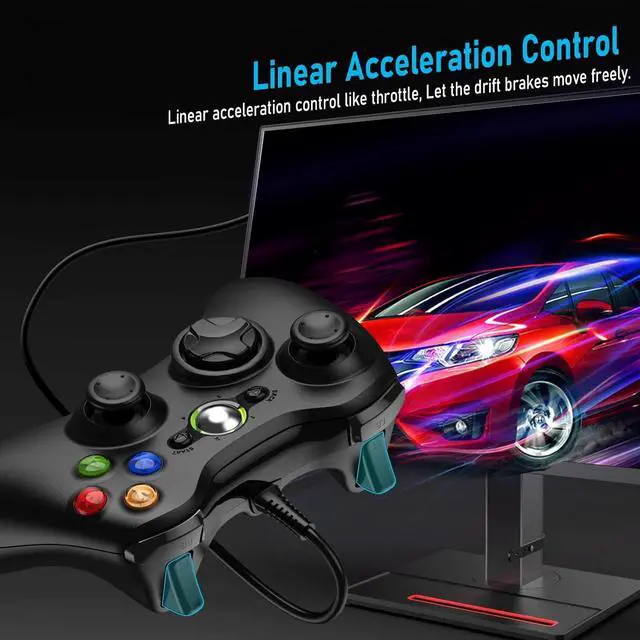 Alt view image 6 of 6 - Etpark X-Box 360 Controller Wired, Gamepad Controller with Wired USB for Microsoft X-Box 360 & Slim Console and PC Windows XP/7/8/10, with Upgraded Joystick, Black
