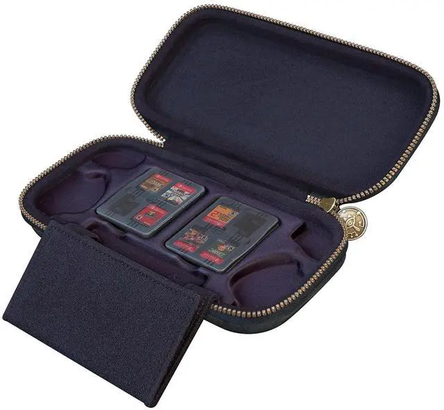 Alt view image 6 of 7 - Game Traveler RDS  Licensed Zelda Case for Nintendo Switch OLED & Nintendo Switch - Adjustable Viewing Stand, Bonus Game Cases, & Deluxe Carry Handle