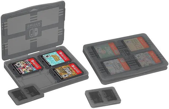 Alt view image 7 of 7 - Game Traveler RDS  Licensed Zelda Case for Nintendo Switch OLED & Nintendo Switch - Adjustable Viewing Stand, Bonus Game Cases, & Deluxe Carry Handle
