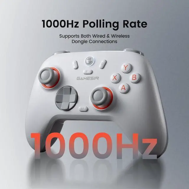 Alt view image 3 of 7 - GameSir Nova 2 Lite Wireless PC Controller with Hall Effect Joysticks & Triggers, 2.4G & Wired 1000Hz Polling Rate, Remappable Buttons - Compatible with PC/Switch/Steam/Android (White)