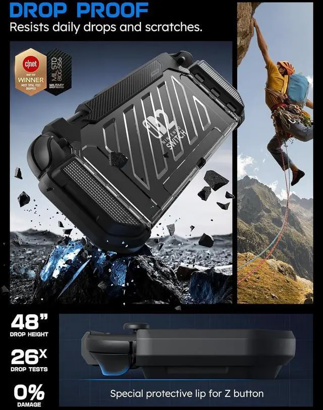 Alt view image 5 of 7 - SUPCASE for Nintendo Switch 2 Case 2025 (Unicorn Beetle Pro), [Military-Grade Protection] [Magnetic Joy Con Controllers Friendly] Dockable Integrated Cover Accessories for Nintendo Switch 2, Black