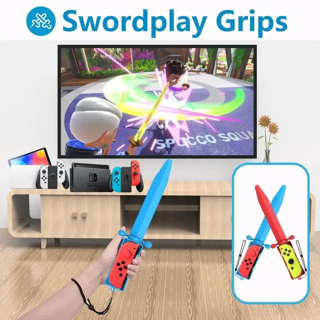 Alt view image 4 of 7 - KUNSLUCK Switch Sports Accessories Bundle for Nintendo Switch Sports, 12 in 1 Nintendo Switch Sports Family Accessories Kit Compatible with Switch/Switch OLED