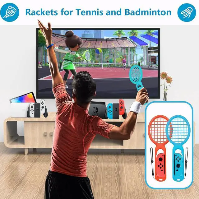 Alt view image 6 of 7 - KUNSLUCK Switch Sports Accessories Bundle for Nintendo Switch Sports, 12 in 1 Nintendo Switch Sports Family Accessories Kit Compatible with Switch/Switch OLED