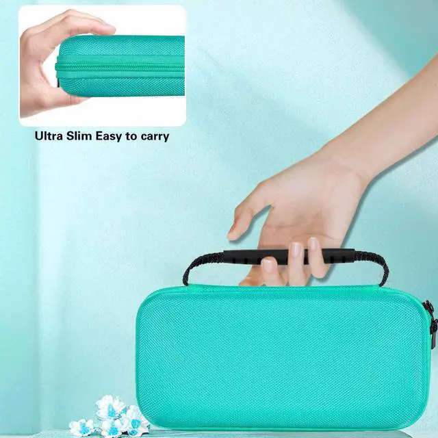 Alt view image 2 of 7 - Accessories Kit for Nintendo Switch Lite - YOOWA Accessories Bundle with Carrying Case, Protective Cover case, 2-Pack Tempered Glass Screen Protector, Adjustable Play Stand, 6 Thumb Grips