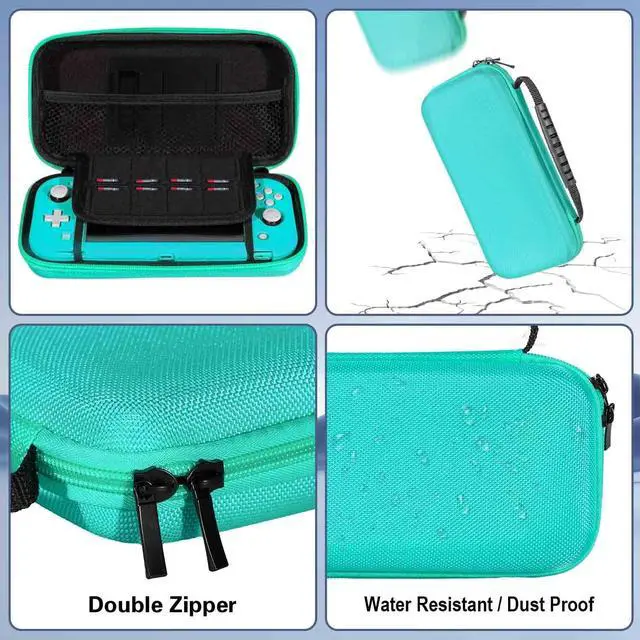 Alt view image 3 of 7 - Accessories Kit for Nintendo Switch Lite - YOOWA Accessories Bundle with Carrying Case, Protective Cover case, 2-Pack Tempered Glass Screen Protector, Adjustable Play Stand, 6 Thumb Grips