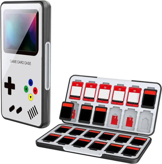 Main image of HEIYING Switch Game Card Case for Switch 2 /OLED / Lite,Custom Pattern Game Cards Holder with 24 Games Card Slots and 24 Micro SD Cards Slots for Easy to Carry