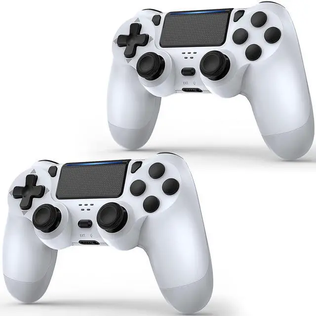 Main image of LaiChauKit Wireless Controller 2 Pack Compatible with PS4/Pro/Slim with Dual VibrationAudio Jack2Pcs USB C Cable