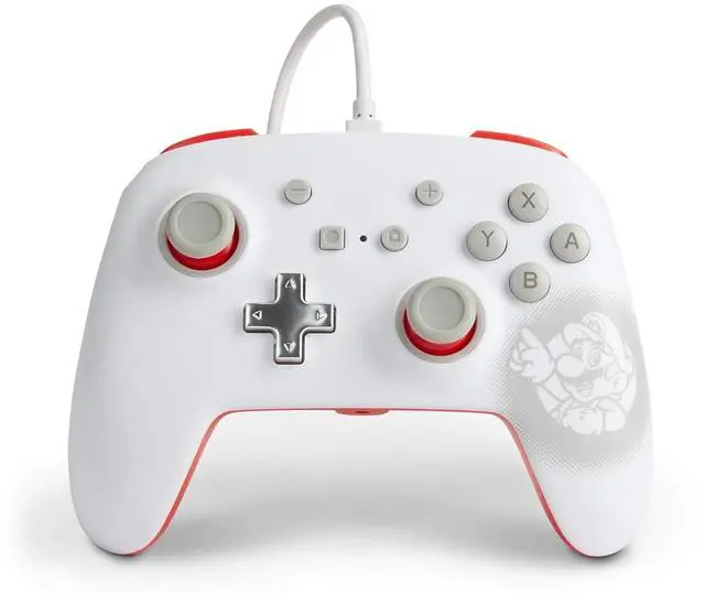 Main image of PowerA Enhanced Wired Controller for Nintendo Switch - Mario White
