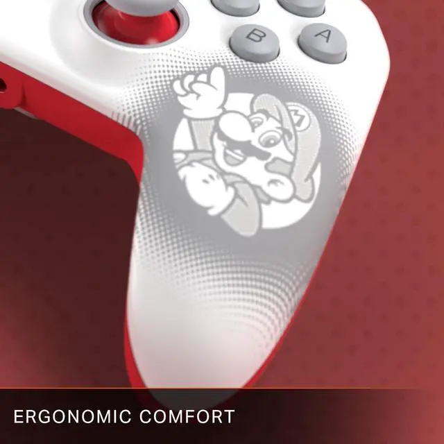 Alt view image 4 of 7 - PowerA Enhanced Wired Controller for Nintendo Switch - Mario White