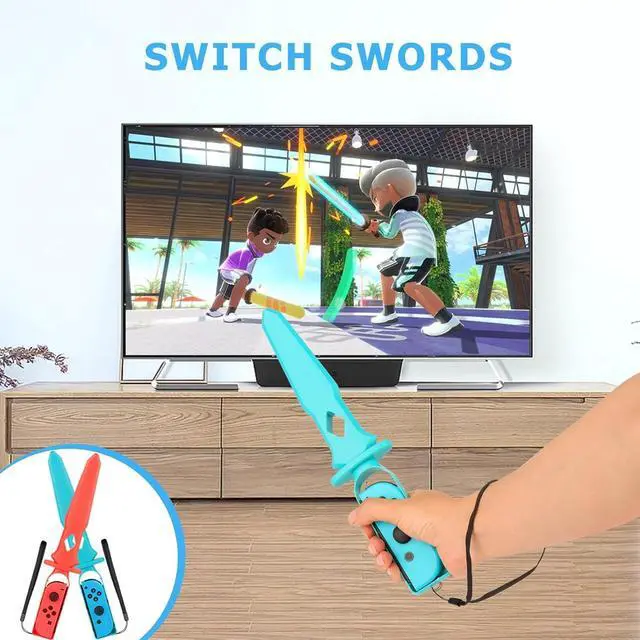 Alt view image 2 of 6 - EOVOLA 18 in 1 Accessories Kit for Nintendo Switch/OLED Sports Games, Tennis Rackets, Comfort Grips Golf Clubs, Swords, Wrist Bands and Leg Strap Etc.-With Storage Bag