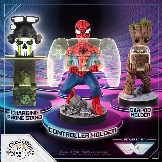 Alt view image 7 of 7 - Cable Guys - Spider-Man Classic Accessory Holder for Gaming Controllers and Smartphones (Electronic Games////)