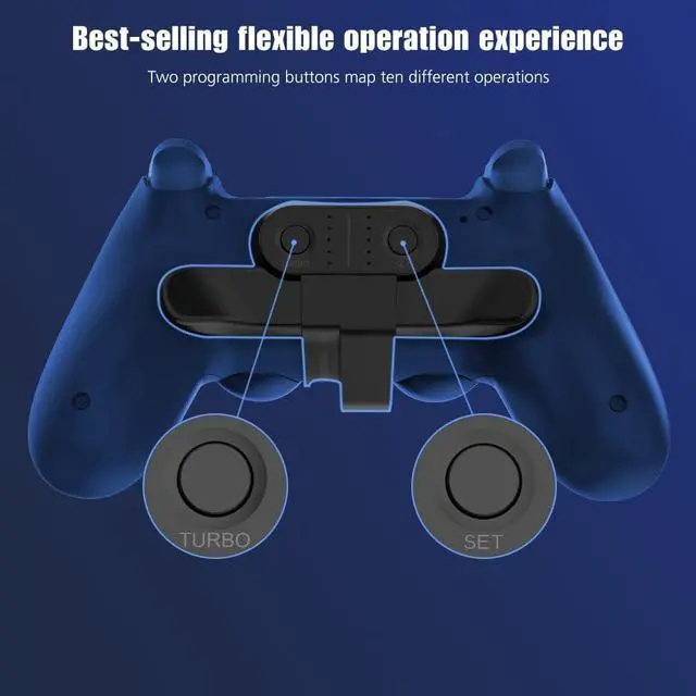 Alt view image 2 of 7 - DRILI Paddles for PS4 Controller, Back Button Attachment for PS4 Controller, TURBO Function/Memory Function/Plug And Play, PS4 controller accessories