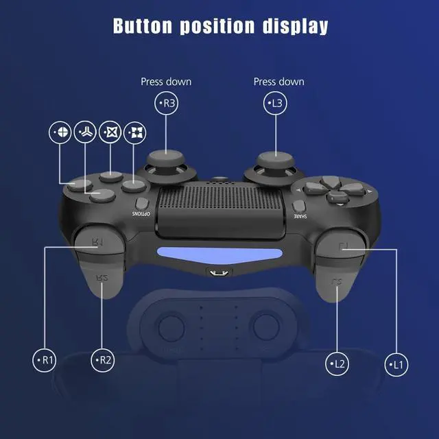 Alt view image 4 of 7 - DRILI Paddles for PS4 Controller, Back Button Attachment for PS4 Controller, TURBO Function/Memory Function/Plug And Play, PS4 controller accessories