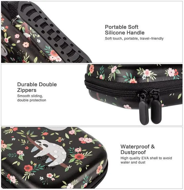 Alt view image 3 of 7 - Vimorco Nintendo Switch OLED Case, Nintendo Switch Case, Carry Cases for Nintendo Switch, Switch Travel Cover for Girls Boys with 16 Game Card Slots, Hard Shell for Console Games & Joy-Con, Sloth