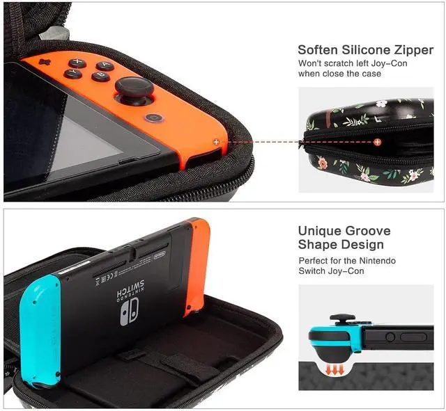 Alt view image 6 of 7 - Vimorco Nintendo Switch OLED Case, Nintendo Switch Case, Carry Cases for Nintendo Switch, Switch Travel Cover for Girls Boys with 16 Game Card Slots, Hard Shell for Console Games & Joy-Con, Sloth