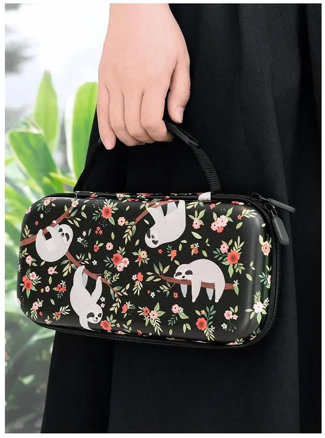 Alt view image 7 of 7 - Vimorco Nintendo Switch OLED Case, Nintendo Switch Case, Carry Cases for Nintendo Switch, Switch Travel Cover for Girls Boys with 16 Game Card Slots, Hard Shell for Console Games & Joy-Con, Sloth