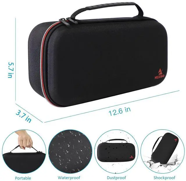 Alt view image 5 of 7 - NexiGo Switch Controller Grip Carrying Case for Nintendo Switch/Switch OLED, 10 Game Card Holders, Compatible with Split Pad Pro, ZenGrip Pro, Gripcon, Joypad, Joy-Cons and Many Larger Grips