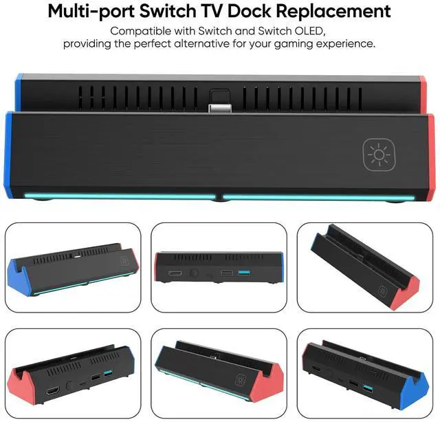 Alt view image 2 of 6 - Switch Dock, TV Dock Station for Switch/Switch OLEDwith 4K@60Hz HDMI Output/Type C Port/USB 3.0 Port for Nintendo Switch DockIncompatible with Nintendo Switch 2