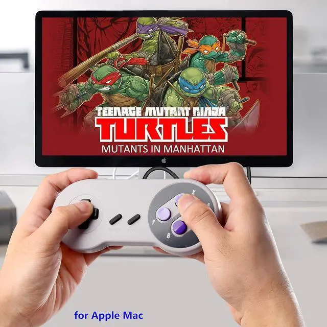 Alt view image 5 of 6 - 2 Pack PC USB SNES Retro Super Controller Gamepad Compatible with SNES Games, Retro SNES PC Controller Joypad for Windows PC iOS MAC Linux Raspberry Pi Retropie Sega Genesis Higan OpenEmu Emulator