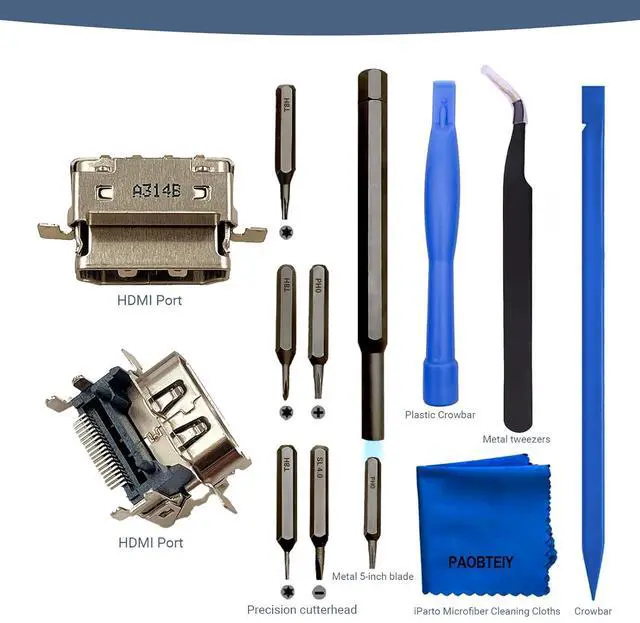 Alt view image 5 of 7 - PAOBTEIY 2 Pack HDMI Port Replacement for xbox one S With 10-in-1 Kits
