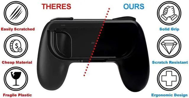 Alt view image 4 of 6 - Beastron Joy Con Grips Compatible with Nintendo Switch, Handle Kit for Nintendo Game Switch Joy Con Controller 4 Pack